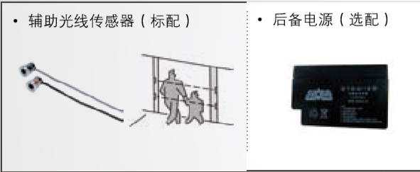 附加功能（备用电源、辅助光线传感器）